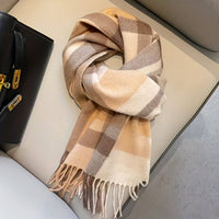 Jana | Damen Schal klassisch gemütlich & winterwarm – Beige