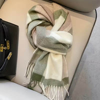 Jana | Damen Schal klassisch gemütlich & winterwarm – Grün