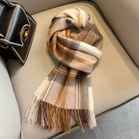 Jana | Damen Schal klassisch gemütlich & winterwarm – Camel