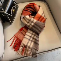 Jana | Damen Schal klassisch gemütlich & winterwarm – Rot