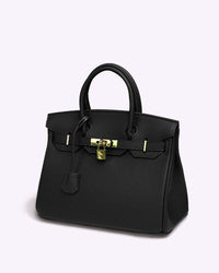 Chiara - Elegante Leder Handtasche – Schwarz