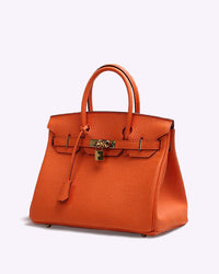 Chiara - Elegante Leder Handtasche – Orange