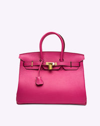 Chiara - Elegante Leder Handtasche – Barbie-Rosa