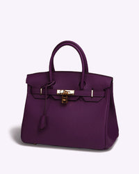 Chiara - Elegante Leder Handtasche – Lila
