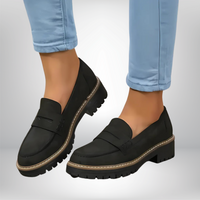 Delphine | Bequeme Leder Loafer – Schwarz