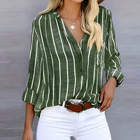 Lena | Elegante und bequeme gestreifte Bluse – Grün