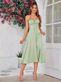Lena | Elegantes Sommerkleid – Grün