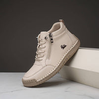 Leni™ - Ergonomische Ledersneaker – Elfenbein