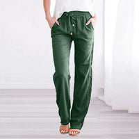 Zara - Schnurlockere Weitbein-Hose – Grün