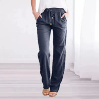 Zara - Schnurlockere Weitbein-Hose – Marine