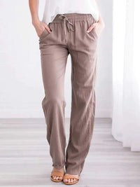 Zara - Schnurlockere Weitbein-Hose – Khaki