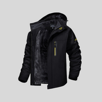 Theodor | Technische Winterjacke für Herren Fleecefutter – Schwarz