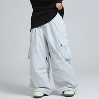 Leon | Wasserdichte Unisex baggy Skihose – Weiß