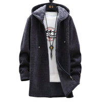Plüsch-Kapuzenpulli mit warmer Fleece-Innenseite für Frauen – Dunkelgrau