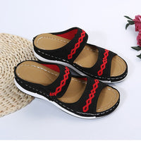 Rose | Orthopädische Retro-Sandalen zum Hineinschlüpfen – Schwarz