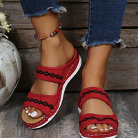 Rose | Orthopädische Retro-Sandalen zum Hineinschlüpfen – Rot