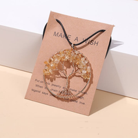 Sommerliche Chakra-Halskette | Lebensbaum-Halskette mit sieben Chakra-Edelsteinen – Goldfarben