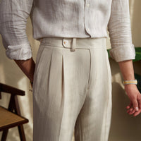 Liam | Vintage High Waist Hose – Beige