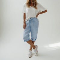 Ivarael - Weiche Bermudashorts – Himmelblau