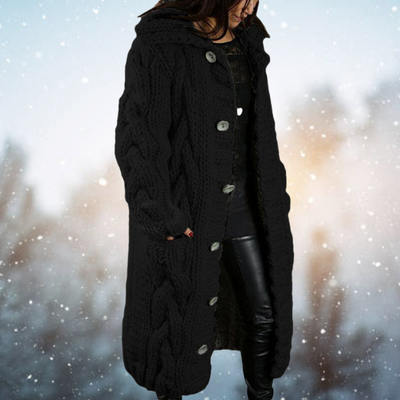 Lasandra | Luxuriöser Komfort Dicke gewebte Damen Strickjacke
