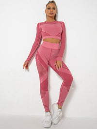 Liora | Atmungsaktives 2-teiliges Sportset für Damen Sommer – Rot
