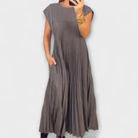 Zairelle – Elegantes Faltenkleid – Grau