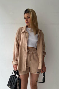 Vellana's Zweiteiliges Set | Strahlend in den Sommer! – Khaki