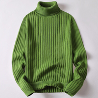 Rollkragenpullover aus Merinowolle für Herren – Grün