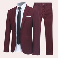 Herren Lässig Zweiteiliges Anzug Set | Hochzeitsgast Anzug – Rot