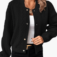 Zita | Bequeme Strickjacke – Schwarz