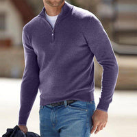 Pullover Herren Weste | Reißverschluss Freizeitmode – Violett