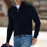 Pullover Herren Weste | Reißverschluss Freizeitmode – Schwarz
