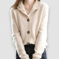 Lumar | Kaschmir Strickjacke – Weiß