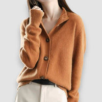 Lumar | Kaschmir Strickjacke – Braun