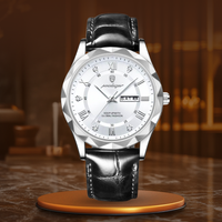 Windsor | Lederarmband-Quarzuhr – Silber Weiß