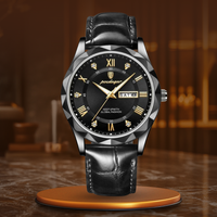 Windsor | Lederarmband-Quarzuhr – Schwarz