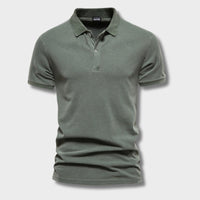 Stilvolles Herren-Poloshirt kurzarm mit Knopfleiste – Grün
