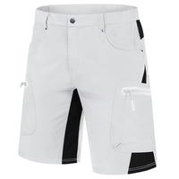 Sommer Cargo Shorts für Herren - Leichte Kurze Wanderhose – Weiß