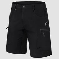 Sommer Cargo Shorts für Herren - Leichte Kurze Wanderhose – Schwarz