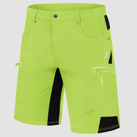 Sommer Cargo Shorts für Herren - Leichte Kurze Wanderhose – Gelbgrün