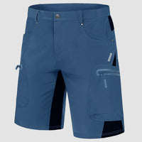 Sommer Cargo Shorts für Herren - Leichte Kurze Wanderhose – Blaugrau