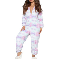 Kuscheliger Damen Fleece Weihnachts-Overall | Warm & Gemütlich – Violett