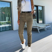 Autri Chino Hose | Modische Slim-Fit-Sommerhose für Damen – Dunkelgrün