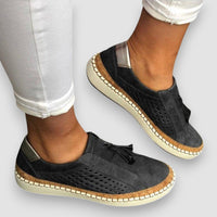 Bella | Orthopädische Sommer-Slip-Ons für Frauen – Schwarz