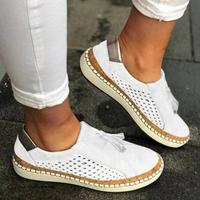 Lilian | Damen Plattform Schuhe Slip-On Erhöht Komfort Modern Trend – Weiß