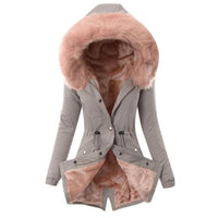 Warme Damen Regenjacke mit Kapuze - Wasserdicht & Winddicht – Beige