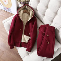 Withease | Bequeme Fleece Lounge Set – Rot