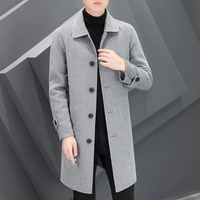 Herren Wollmantel Klassisch - Minimalistisches Design für den Winter – Grau