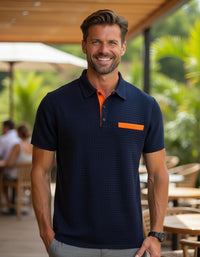 Sportlich-Elegantes Herren Poloshirt – Blau