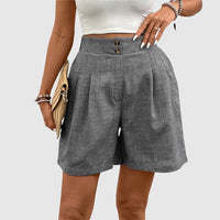 Elegante Weite Damen Stoffhose – Grau